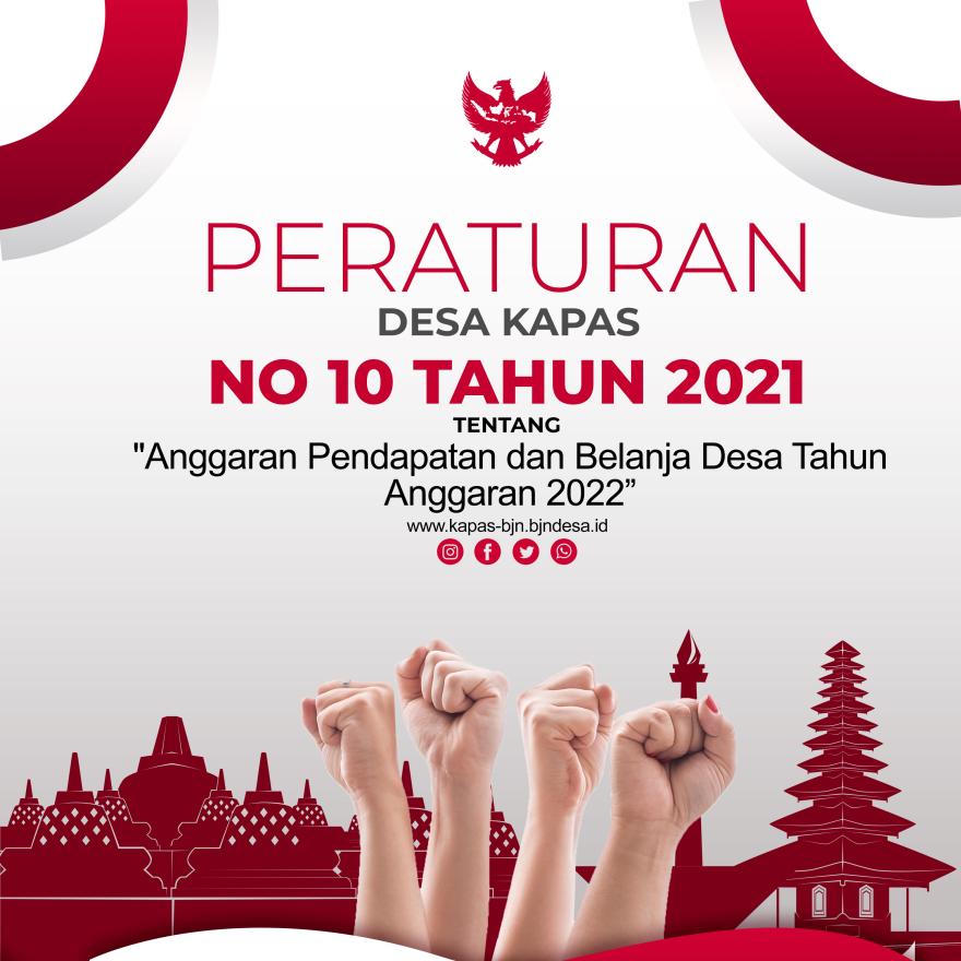 PERATURAN DESA KAPAS NOMOR 10 TAHUN 2021 TENTANG ANGGARAN PENDAPATAN