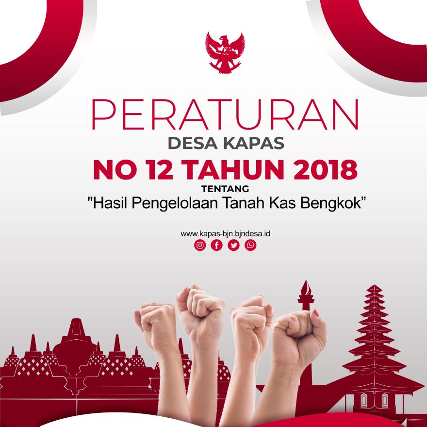 PERATURAN DESA KAPAS NOMOR : 12 TAHUN 2018 TENTANG HASIL PENGELOLAAN TANAH KAS BENGKOK